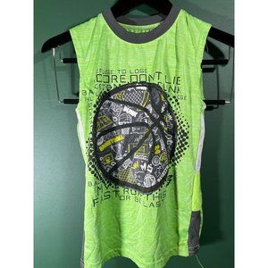 Pro Athlete - Boys Green Basketball Muscle Shirt - Size S